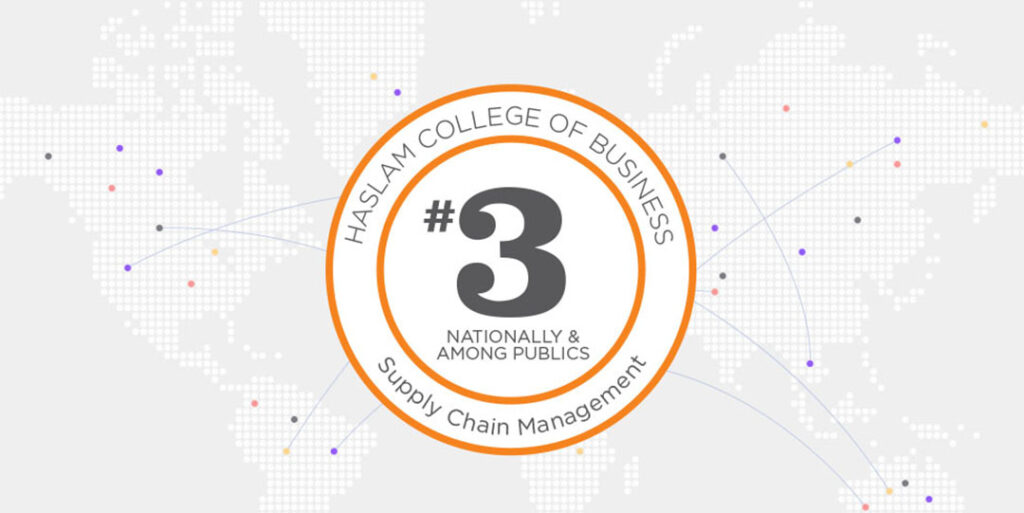 Seal denoting that Haslam College of Business is Ranked #3 in U.S. News and World Report Undergrad Rankings