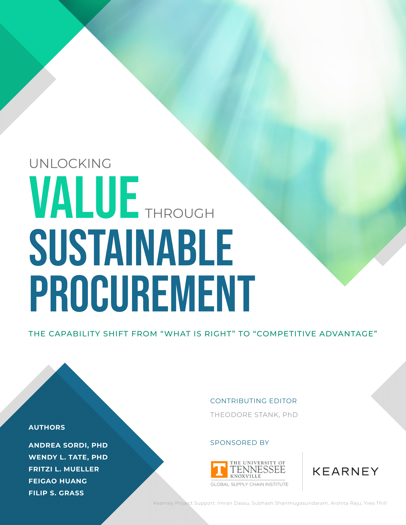 A Framework for Sustainable Procurement and Supply Chain Management 