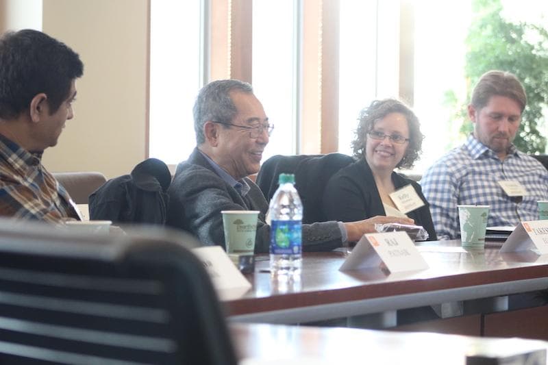 A group of supply chain professionals during a roundtable session.