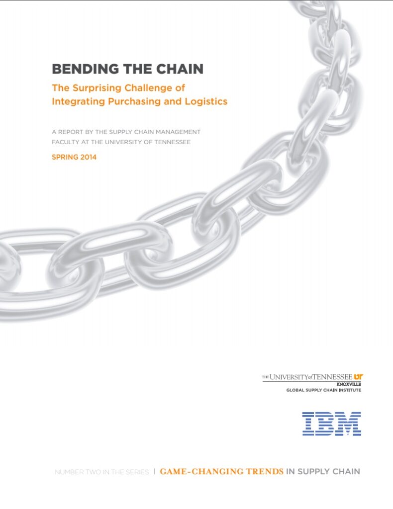 White Paper Cover: Bending the Chain: The Surprising Challenge of Integrating Purchasing and Logistics