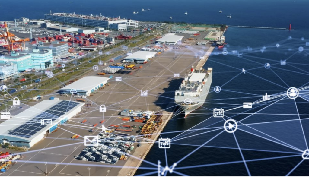 A port and connecting dots
