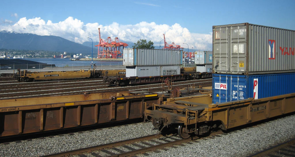 Rail, maritime, truck image