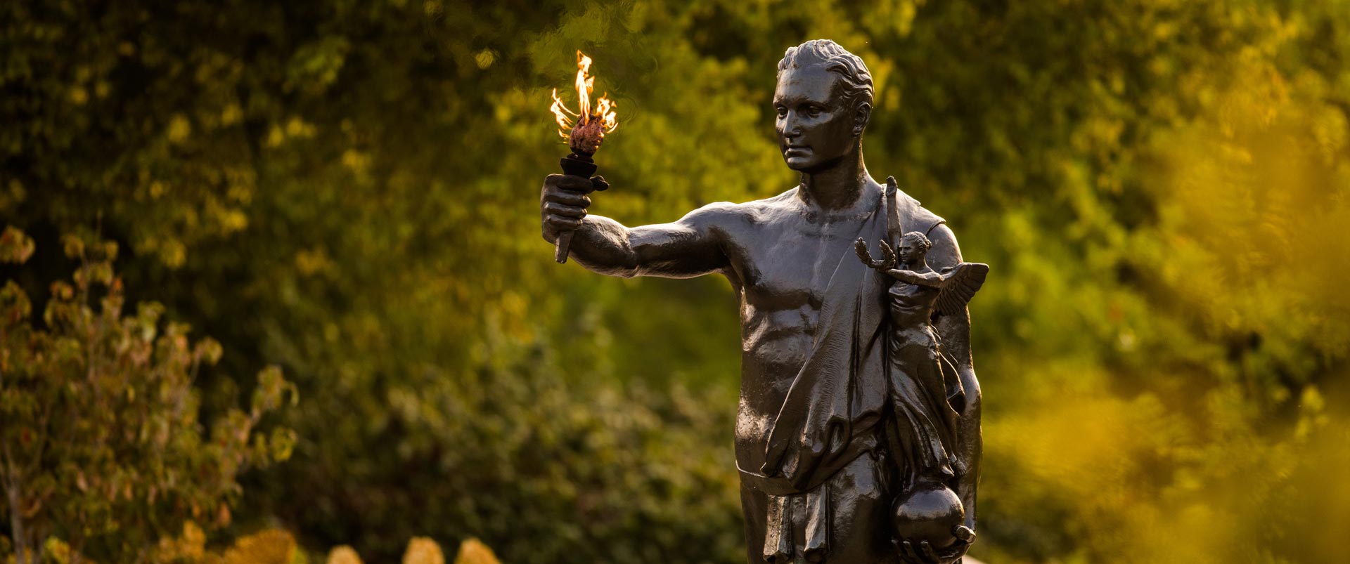 The Torchbearer statue in Circle Park at the University of Tennessee, Knoxville campus.