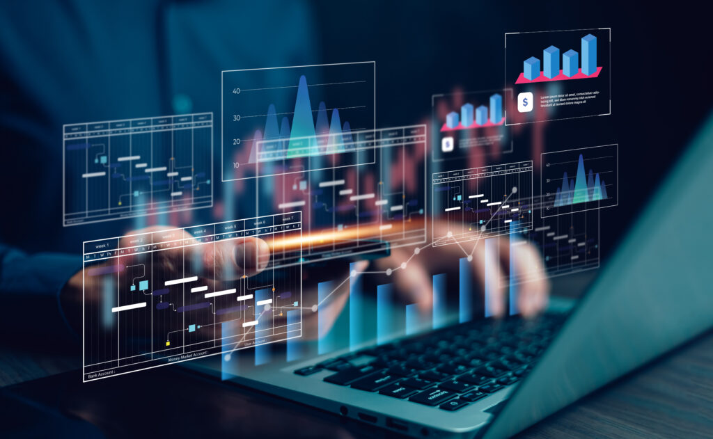 Stock photo of analytics on a screen