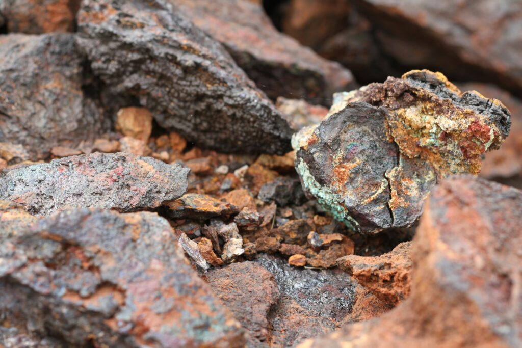 Ore containing copper, cobalt and nickel at the Andover mine in Western Australia.